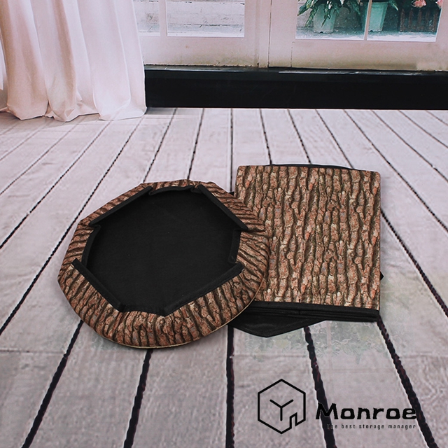 Living Supplies Velvet Folding Fortalece el taburete de almacenamiento