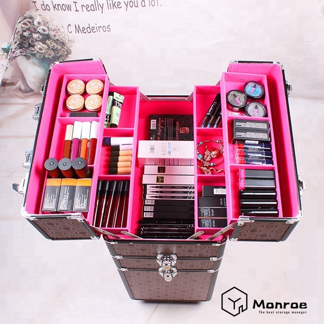 - Comprar Estuche de maquillaje Trolley, estuche de tocador portátil de