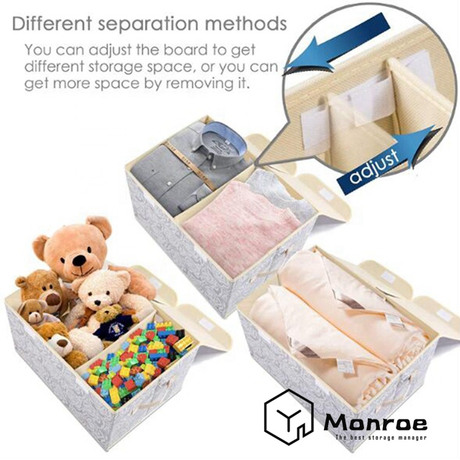 Caja de almacenamiento de ropa interior plegable de impresión no tejida